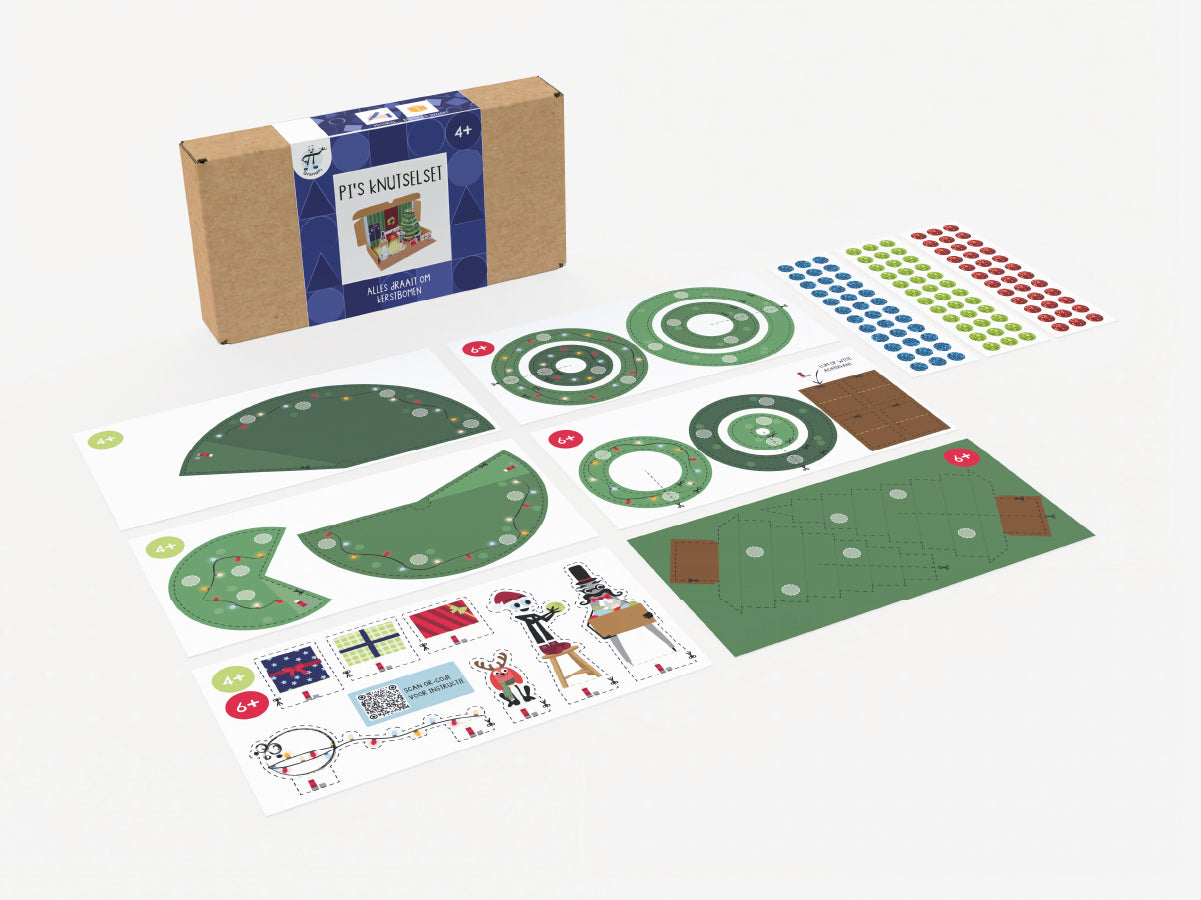 Pi's knutselset - alles draait om kerstbomen