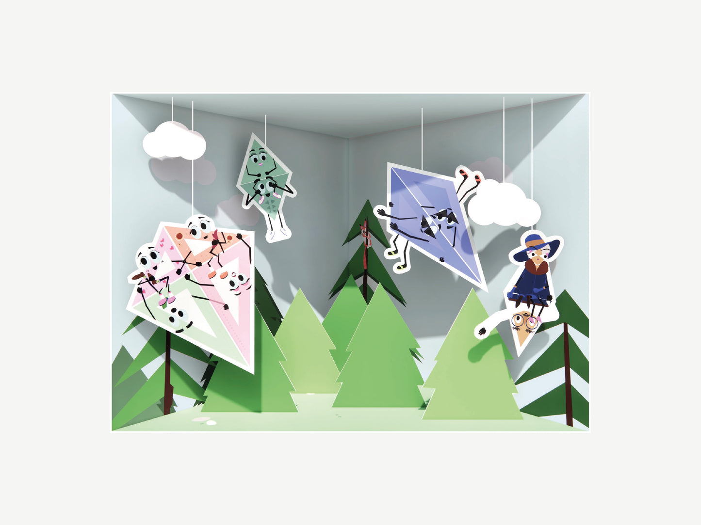 Meneer Geo's knutselset - vliegende driehoeken